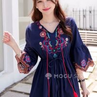 Đầm maxi thổ cẩm ulzzang