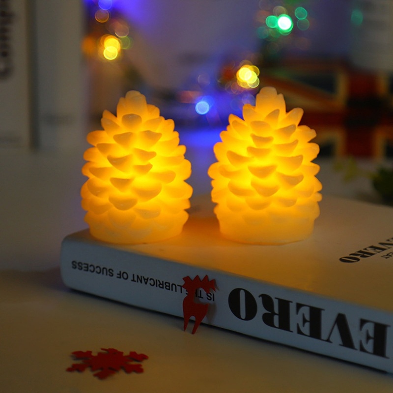 2 Đèn LED Hình Nến Không Lửa Trang Trí Giáng Sinh, Tiệc Cưới, Sinh Nhật