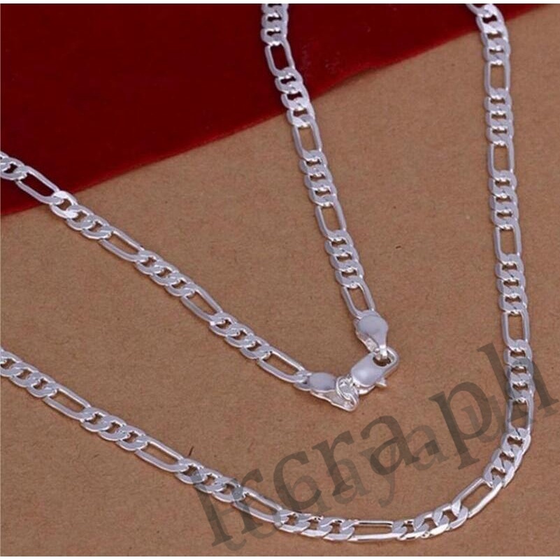 Lycra Vòng cổ mạ bạc 925 4mm cho nam