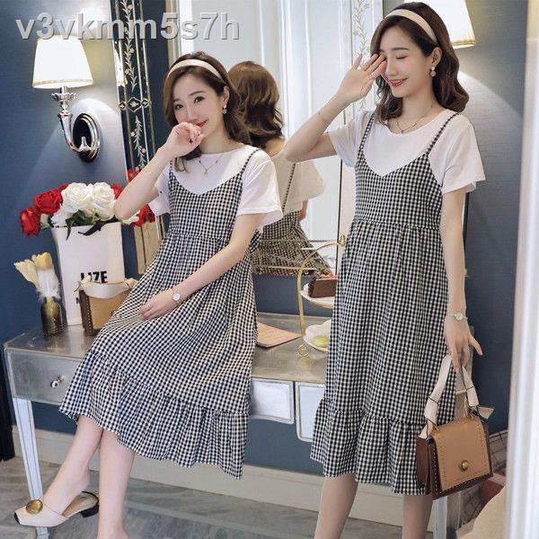 Maternity summer long skirt 2021 new trendy mom over-the-knee dress pregnancy loose | BigBuy360 - bigbuy360.vn