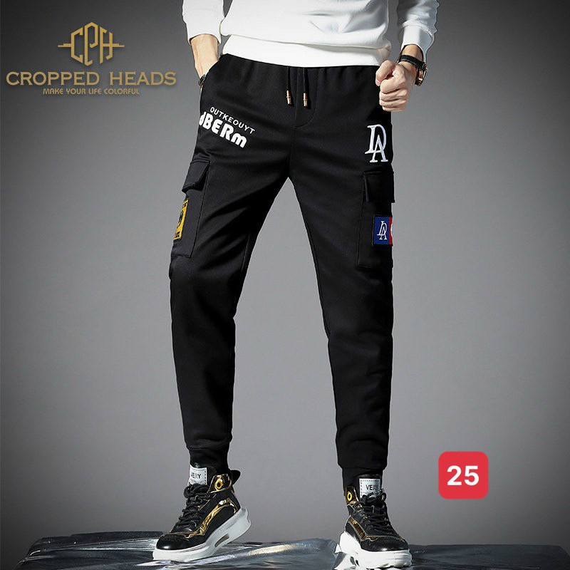 Quần jogger nam cạp chun bo ống hoạ tiết chữ thời trang DieuLinh Fashion