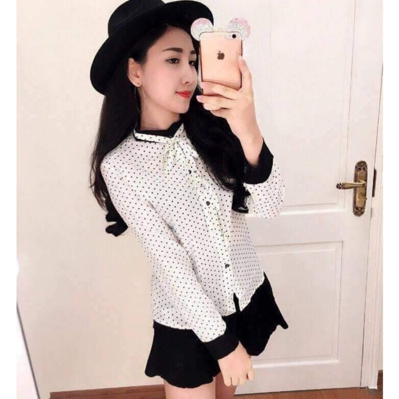 Áo sơ mi nữ vải voan nhẹ êm, phù hợp với các cô nàng dưới 52kg