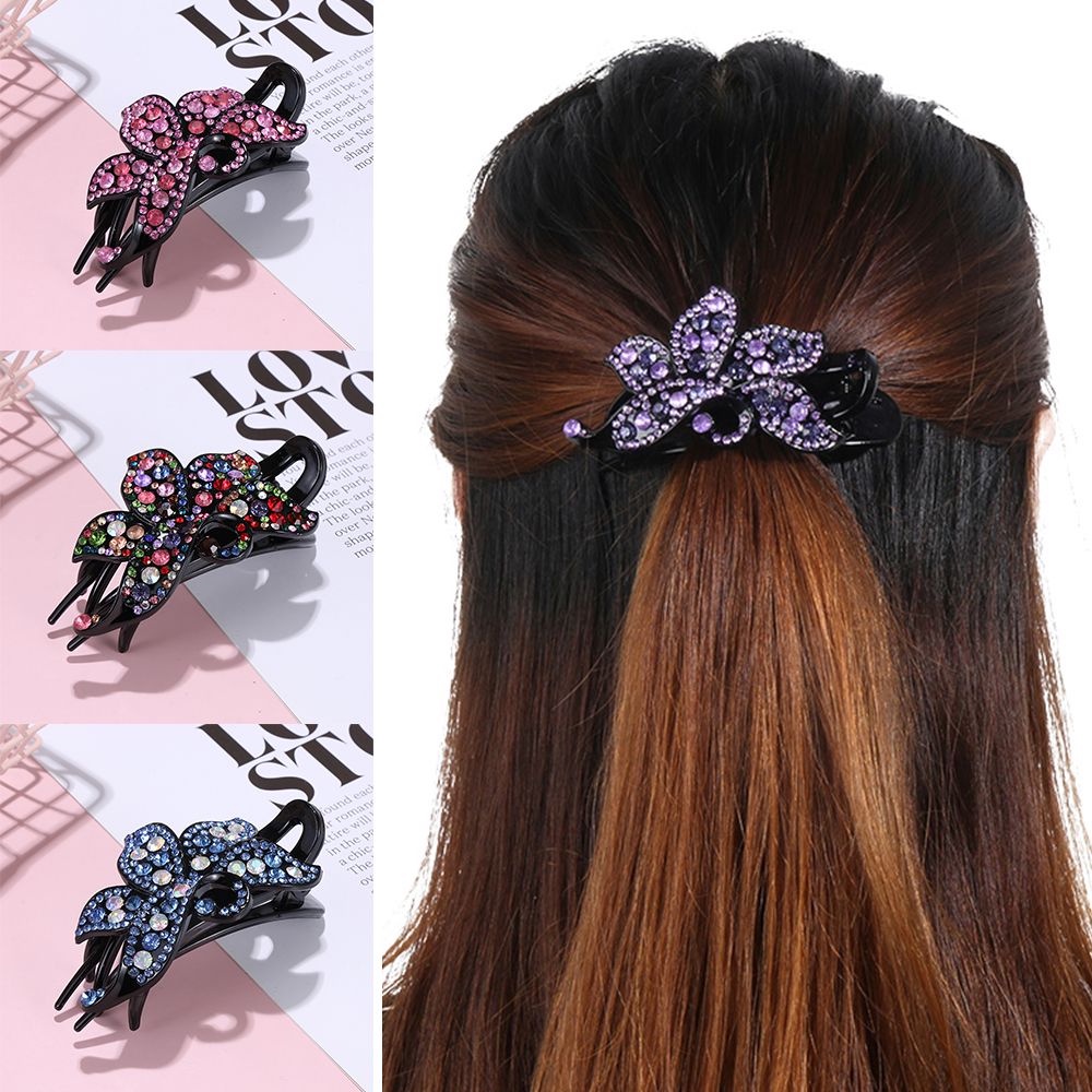 Kẹp Tóc Hình Hoa Đính Đá Thời Trang Cho Nữ