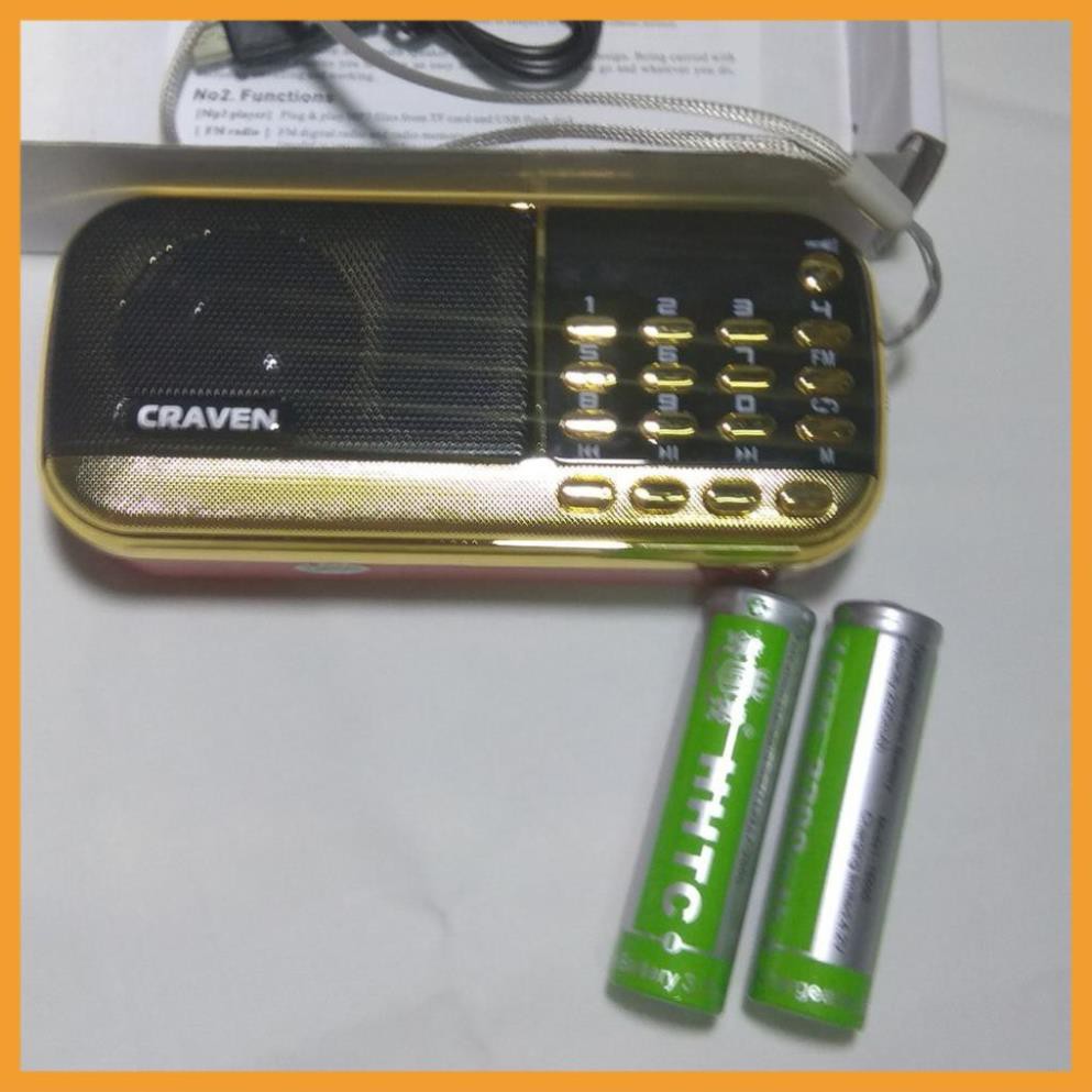 Loa thẻ nhớ Craven CR 836/836S đọc kinh phật dùng thẻ nhớ pin siêu trâu