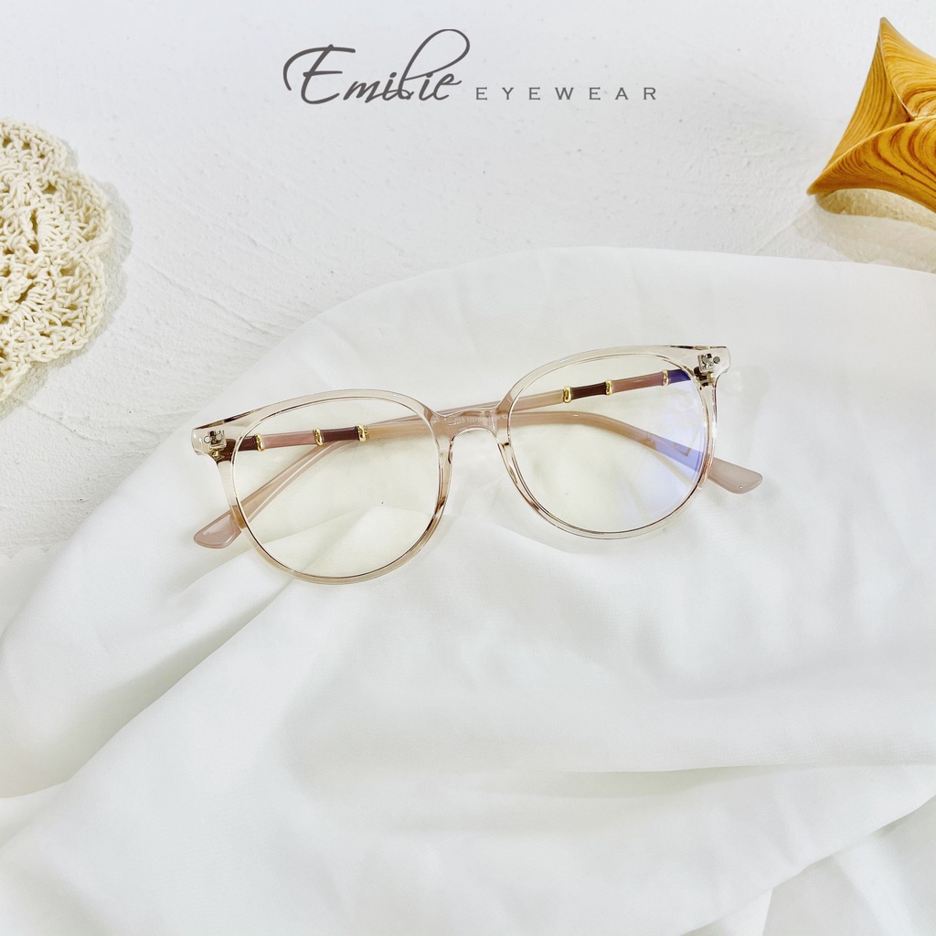 Gọng kính nhựa dẻo cao cấp nữ tròn bầu chắc chắn nhiều màu Emilie eyewear phụ kiện thời trang 8871