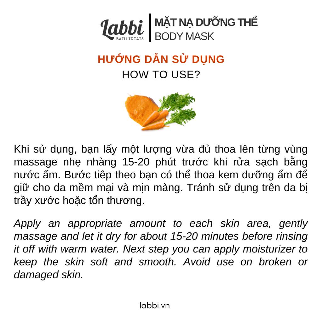 Mặt nạ dưỡng thể Cà rốt - CARROT BODY MASK - Labbi Bath Treats