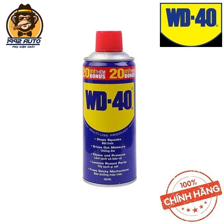 ( RẺ VÔ DỊCH )Dung dịch chống rỉ sét, bôi trơn WD-40(191ml - 300ml - 412ml) - làm sạch rỉ sét, dầu mỡ - 1992STORE