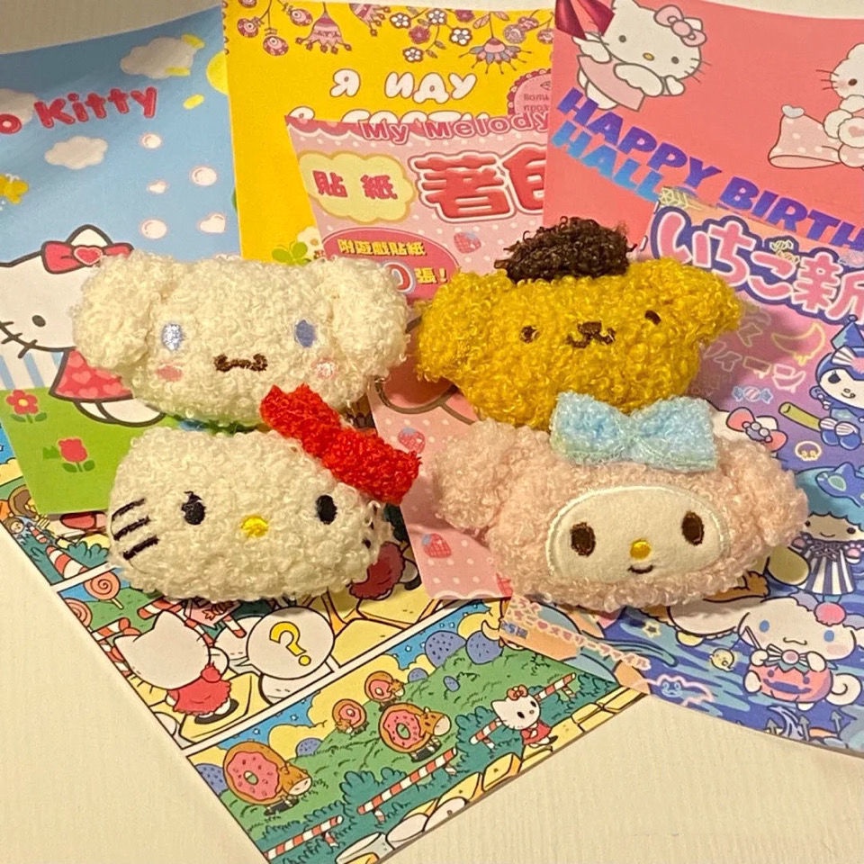 SANRIO Ghim Cài Áo Đa Năng Hình Hello Kitty Xinh Xắn