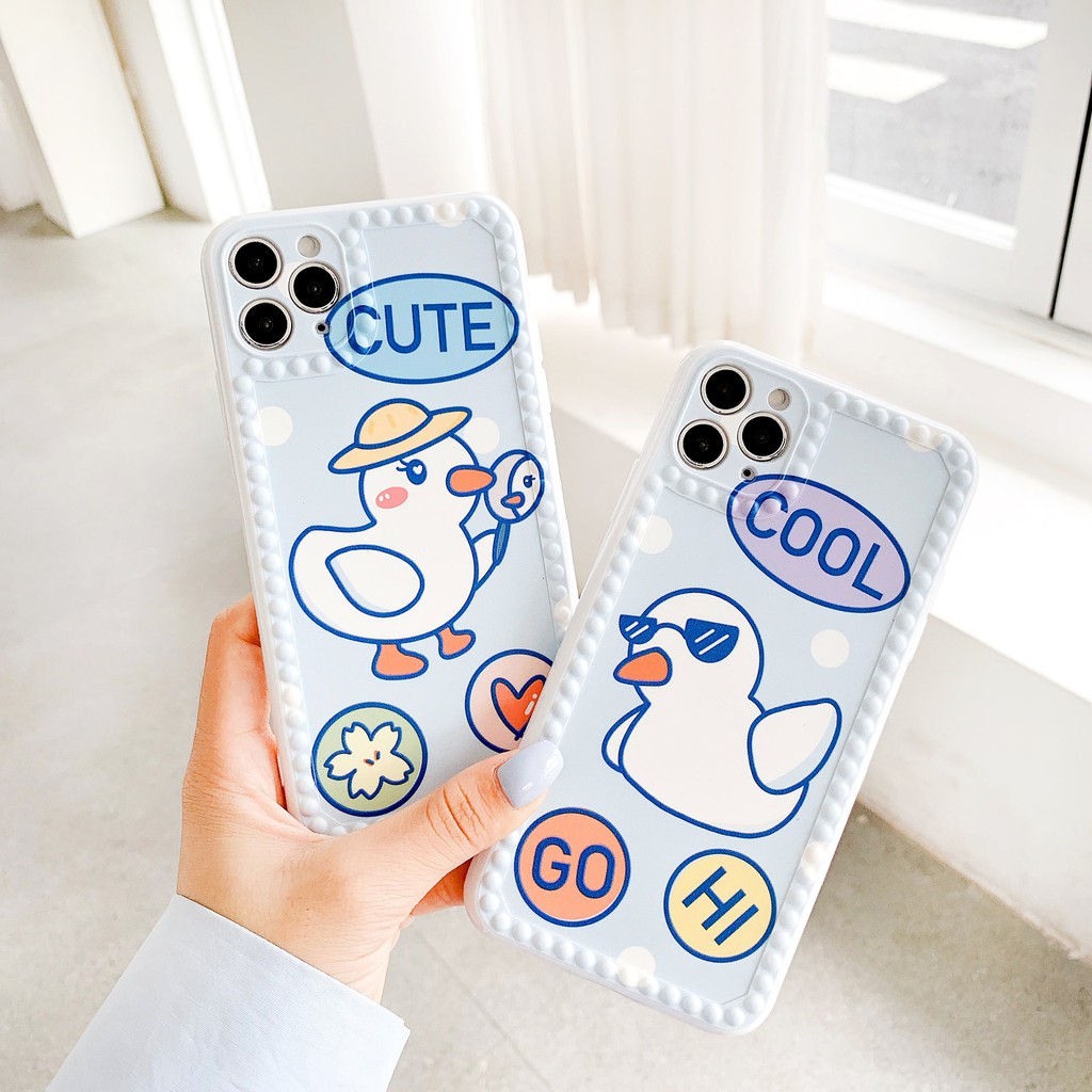 Ốp lưng iphone Vịt Cool IMD dày dặn viền nổi 6/6plus/6s/6splus/7/7plus/8/8plus/x/xr/xs/11/12/13/pro/max/plus/promax | BigBuy360 - bigbuy360.vn