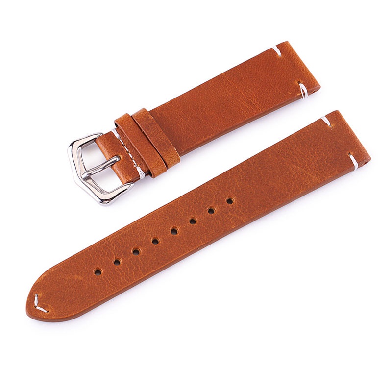 Dây Đeo Đồng Hồ Bằng Da 18mm 19mm 20mm 21mm 22mm 24mm Phong Cách Retro
