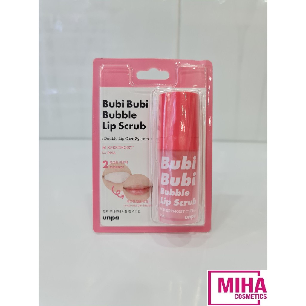 Tẩy Tế Bào Chết Sủi Bọt Cho Môi Unpa Bubi Bubi Bubble Lip Scrub 10ml Hàn Quốc