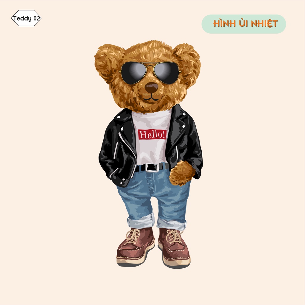 HÌNH ỦI NHIỆT - DECAL ỦI ÁO HÌNH GẤU TEDDY