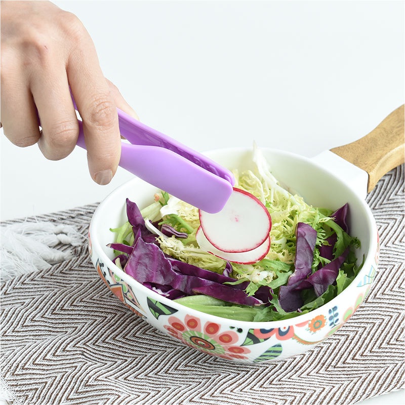 Set 3 Kẹp Gắp Thức Ăn Bằng Silicone PP Chống Trượt Có Thể Tái Sử Dụng