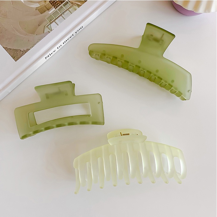 Kẹp tóc thiết kế hình cá mập màu xanh lá thời trang thanh lịch