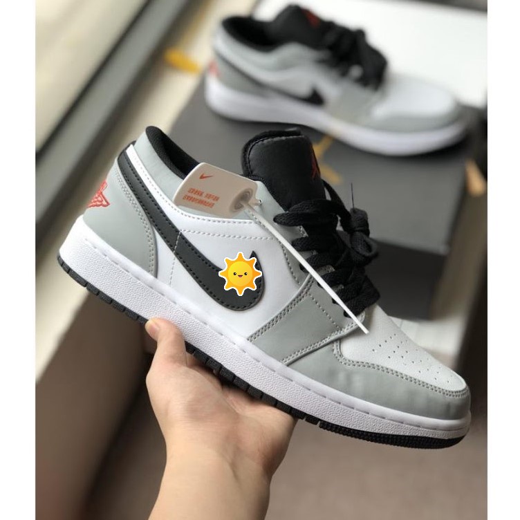 Giày Jordan 1 Low Smoke Grey, Giày thể thao JD1 Xám thấp nam nữ hot trend 2021 Full box bill