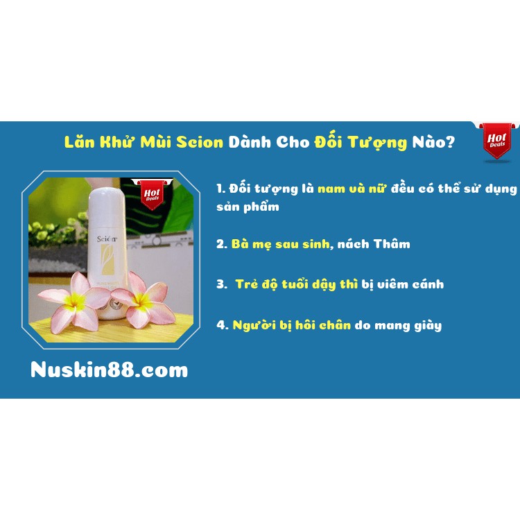 Lăn Khử Mùi Scion Pure White Roll On Nuskin | BigBuy360 - bigbuy360.vn