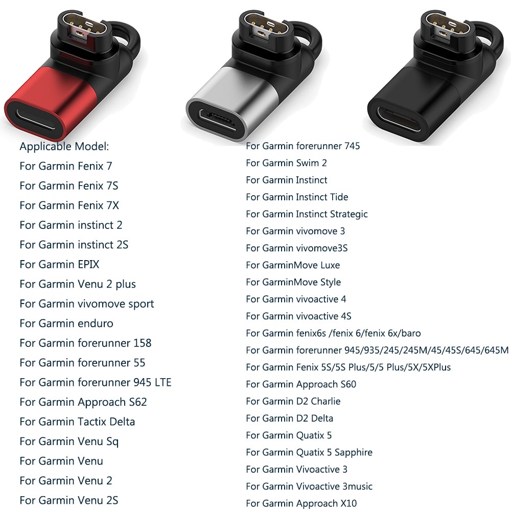 Bộ Chuyển Đổi Sạc Đồng Hồ Thông Minh Garmin Fenix 7 7S 7X/6/6S/6X/5/5S/5X Venu 2 plus