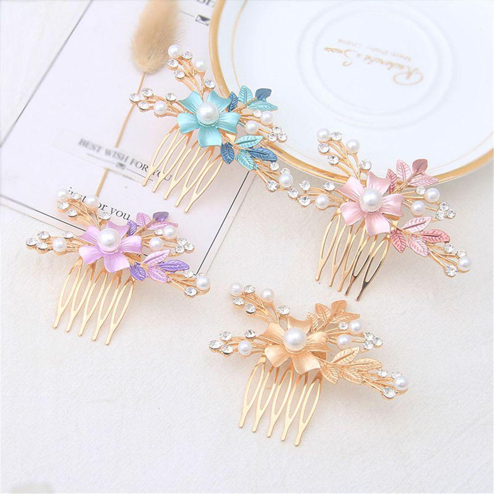 Lược Cài Tóc Cô Dâu Đính Hoa Sang Trọng