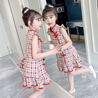 Đầm Sườn Xám Phong Cách Trung Hoa Xinh Xắn Cho Bé Gái