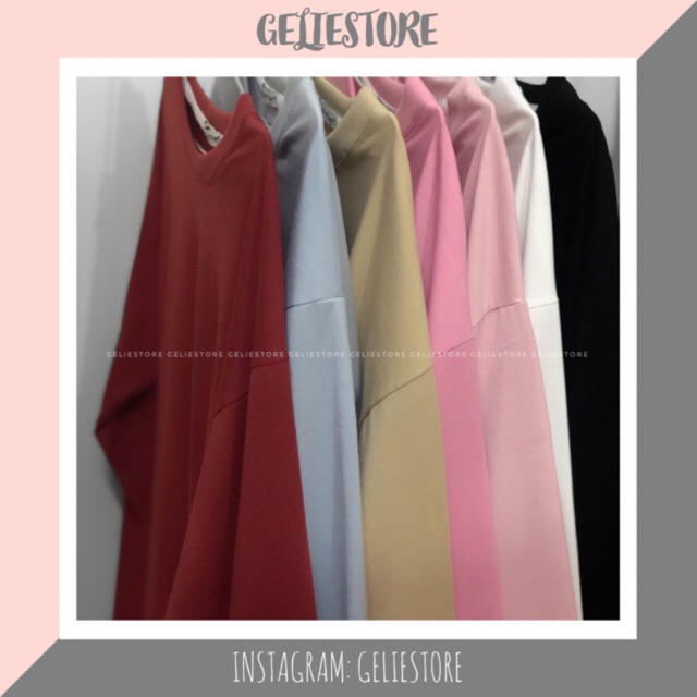 ÁO THUN TRƠN DÀI TAY ảnh thật