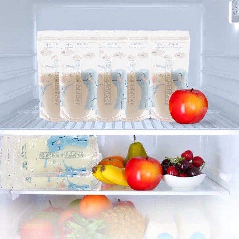 Hộp 50 túi trữ sữa Kichi 250ml hình con voi