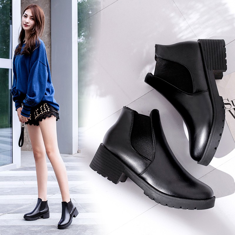 Boot nữ cổ thấp 2020đế 5cm-GCG07
