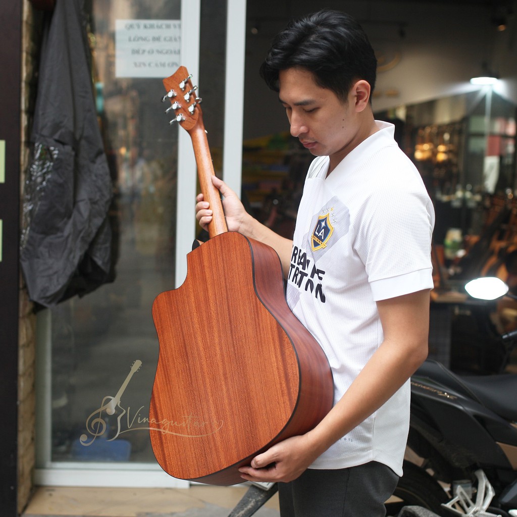Đàn guitar acoustic yamaha f3000 2024 có EQ - Tặng 12 phụ kiện và bảo hành 2 năm tại vinaguitar