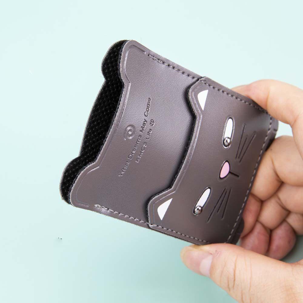 FORBETTER Túi Đựng Thẻ ID / Điện Thoại Dán Sau Điện Thoại Họa Tiết Hoạt Hình Dễ Thương