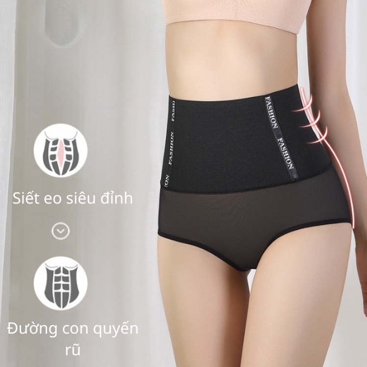 Nịt Bụng Fashion, Quần Nịt Bụng Ren Lưới, Thanh Chống Cuộn, Đáy 2 Lớp Kháng Khuẩn ZANA BRA N350