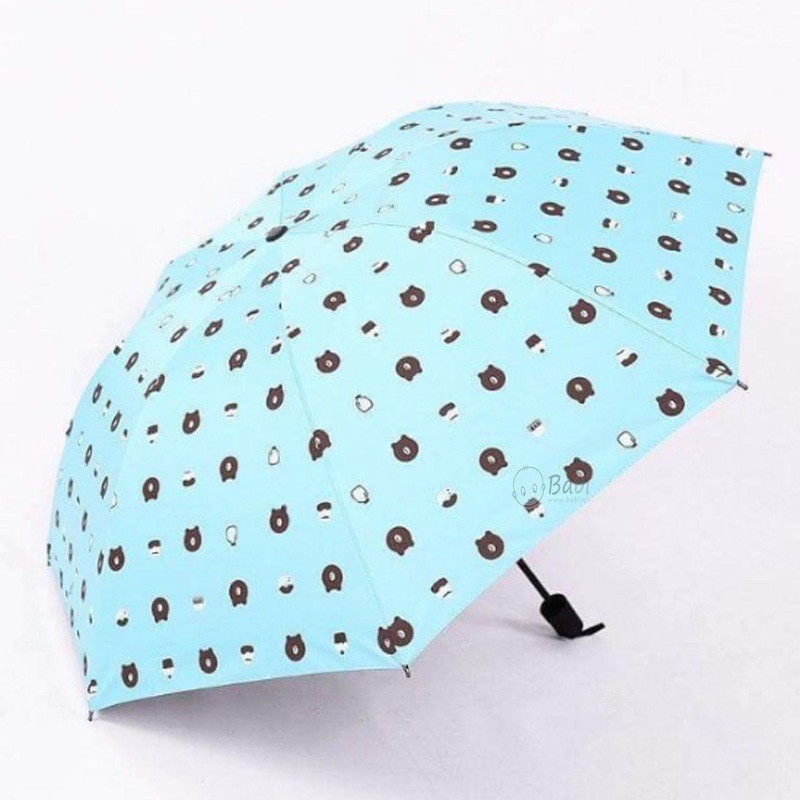 Ô Dù Đi Mưa, Đi Nắng Gấp Gọn Hình Gấu Dễ Thương