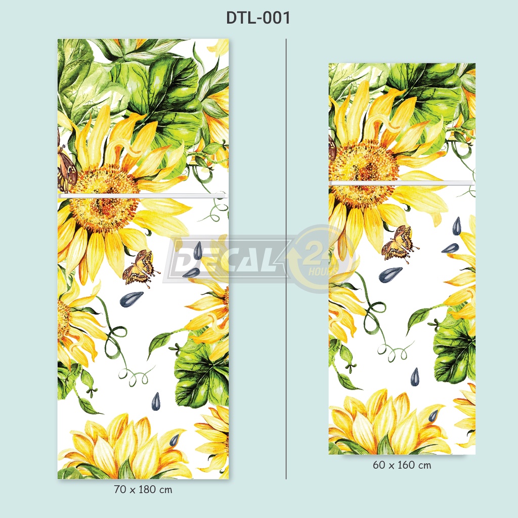 Decal dán trang trí tủ lạnh, miếng dán tủ lạnh chất liệu decal cao cấp chống thấm nước đủ kích thước Decal24h DTL-001