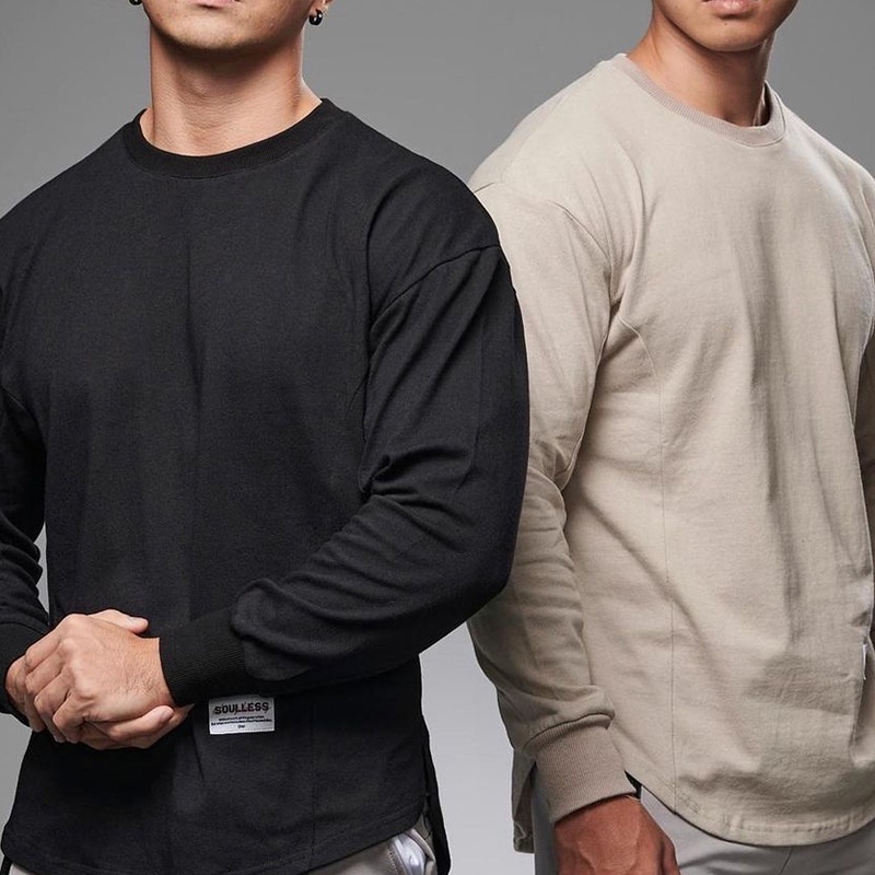 [ GYMEN ] Áo Thun Dài Tay Cổ Tròn Thể Thao Nam Form Rộng Big Size Co Giãn Nhanh Khô Cao Cấp Vải Thoáng Thấm Hút Mồ Hôi Tốt Kaki Giãn Thoải Mái Vận động Trẻ Trung Form Chuẩn Slimfit Chuẩn Form Chạy Bộ Chuyên Thể Dục Gym Streetwear