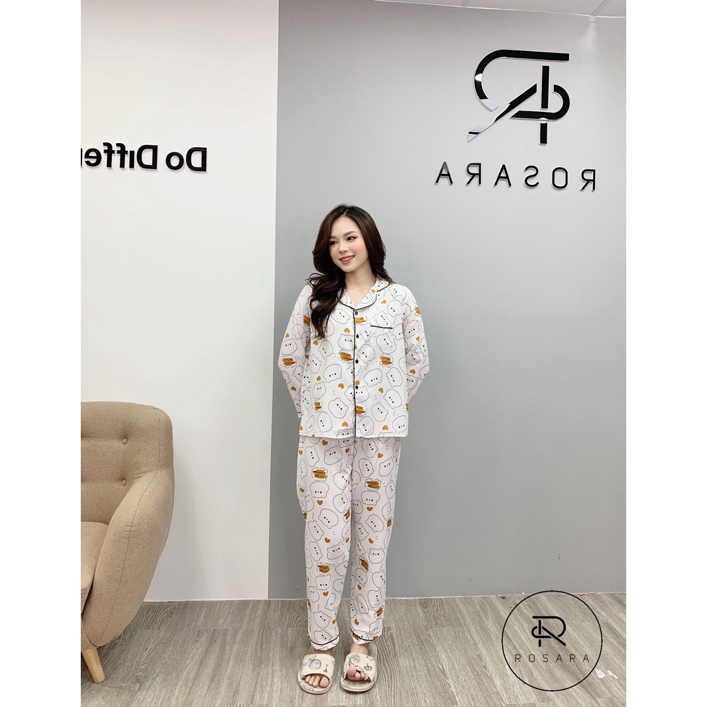 [ĐỒNG GIÁ 119K] Bộ ngủ Kate dài tay - Pijama chống nhăn Rosara | BigBuy360 - bigbuy360.vn