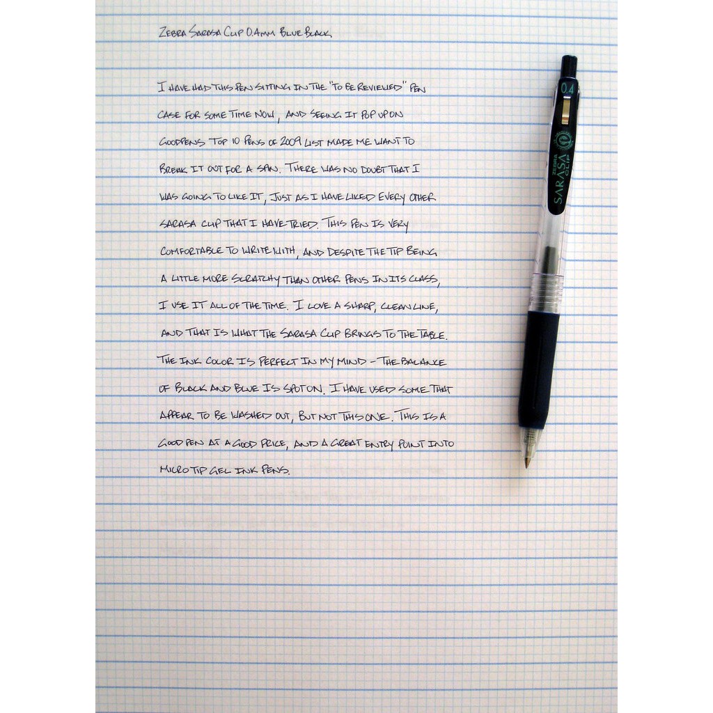 Bút Bi Gel Sarasa Clip màu đen nét 0.4/0.5/0.7, Japan