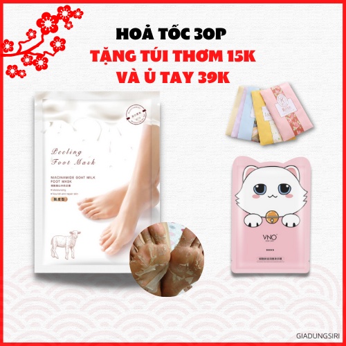 💖DEAL SỐC💖 Túi Mặt Nạ Ủ Chân Lột Da Chết Sữa Dê Nha Đam Sáng Da Và Cung Cấp Dưỡng Ẩm Cho Đôi Bàn Chân