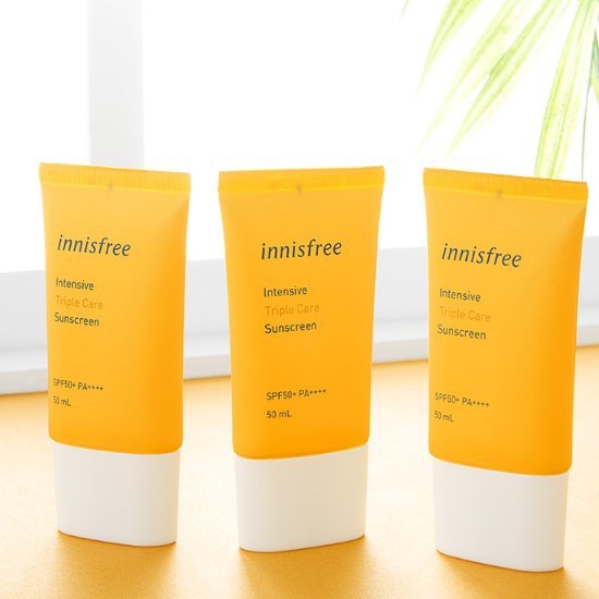 Kem chống nắng lâu trôi làm sáng da innisfree Intensive Triple Care Sunscreen SPF50+ Pa++++ 50ml - HÀNG CHÍNH HÃNG