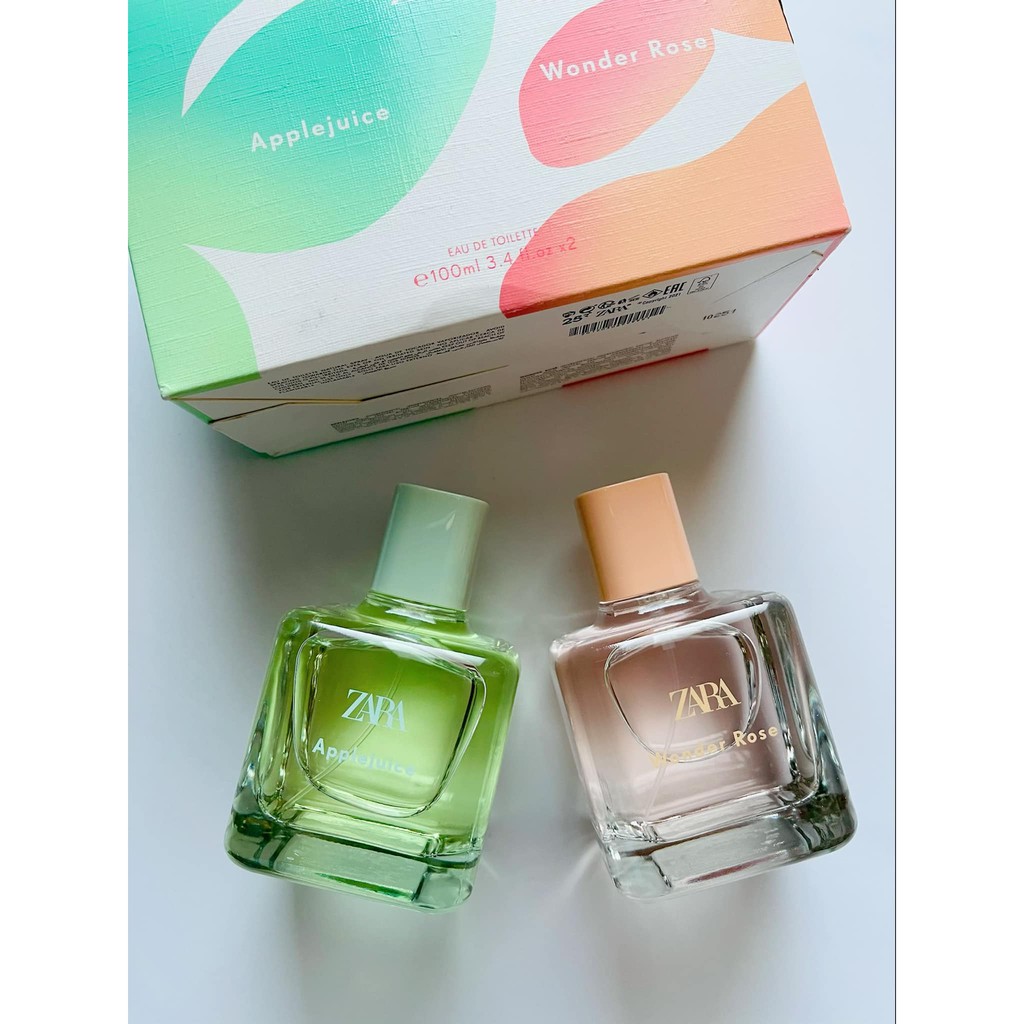 SET NƯỚC HOA NỮ ZARA APPLE JUICE + WONDER ROSE 100ML | Thế Giới Skin Care