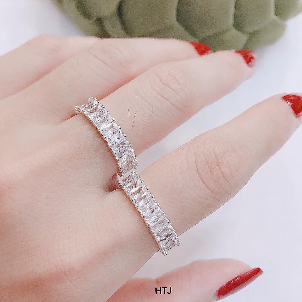Nhẫn bạc , nhẫn bạc nữ, hàng làm kỹ sáng bóng , tinh sảo, kết hợ rất nhiều viên đá