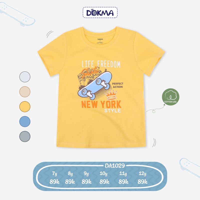 Áo phông cộc tay bé trai Dokma DA1029