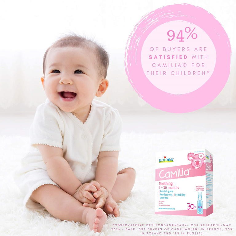 Siro giúp giảm khó chịu khi mọc răng Boiron Camilia Teething 1-30 tháng tuổi 30 tuýp×1ml