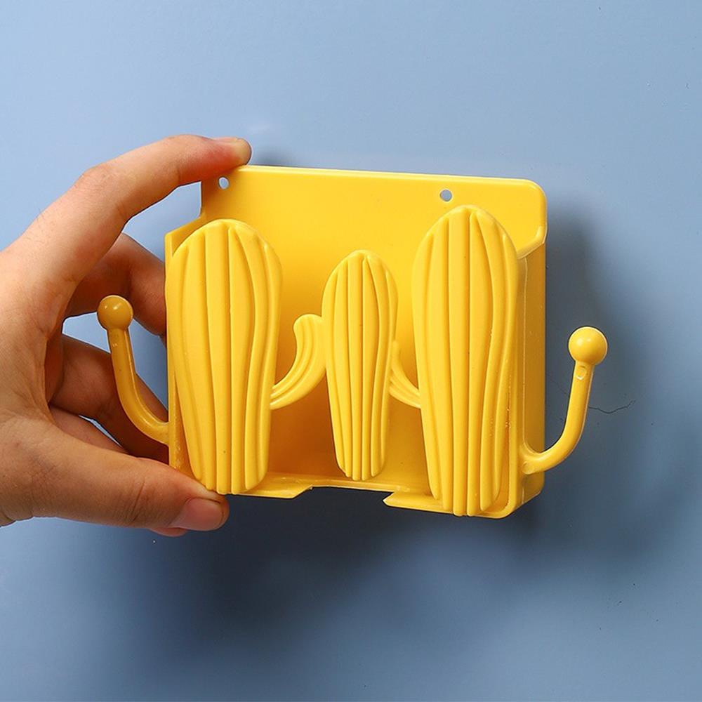 Kệ gắn tường đựng điện thoại - điều khiển - treo đồ đa năng (Dán hoặc Khoan) cỡ 8 x 10cm KM18011a