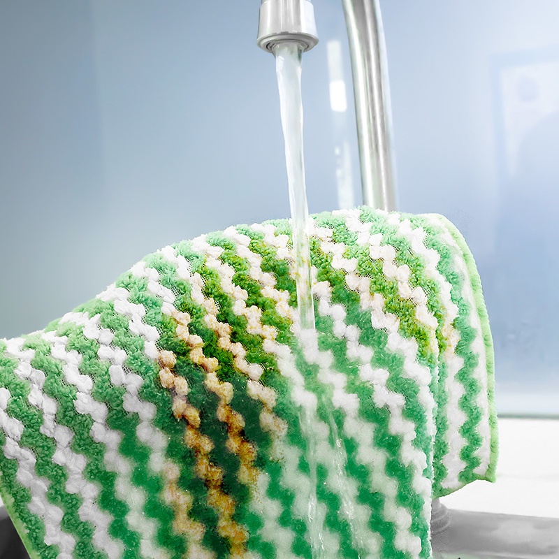 Khăn Nhung San Hô Hai Mặt Dày Dặn Thấm Hút Nước Chống Dính Đa Năng