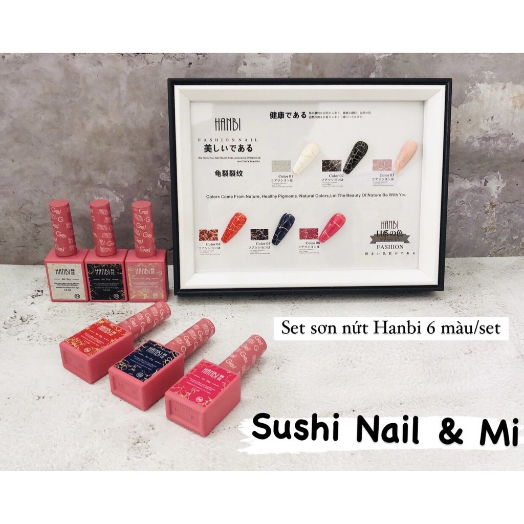 SET GEL NỨT HANBI 6 MÀU