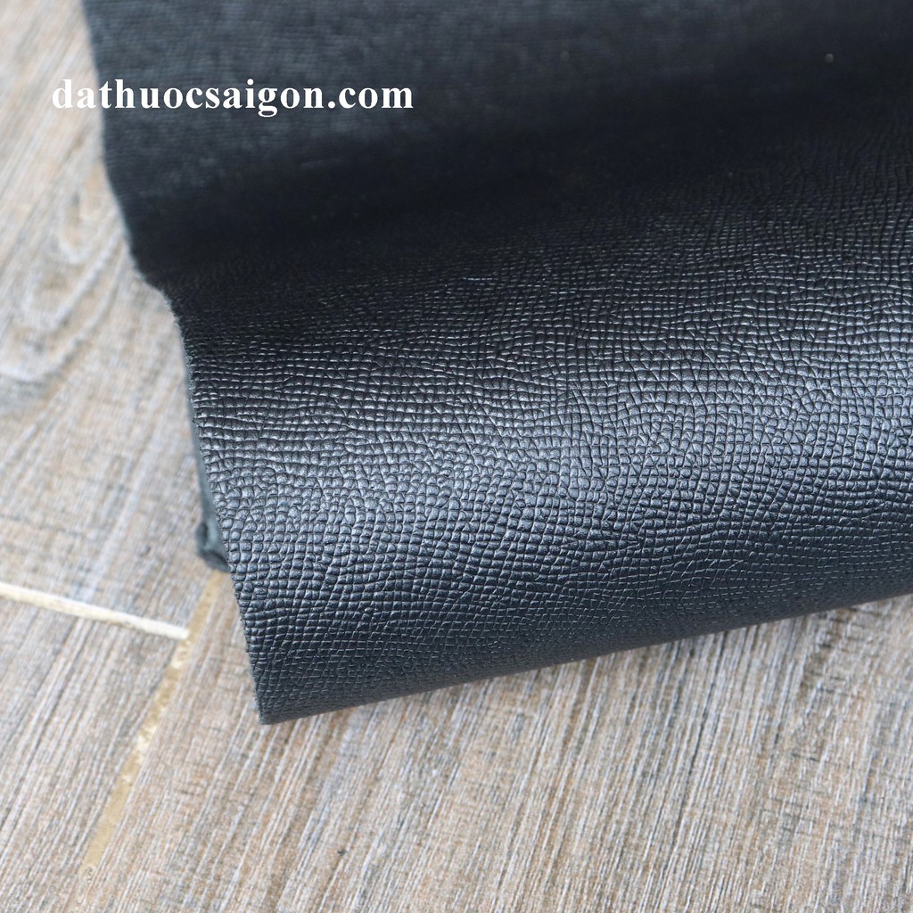 10 Pia Da Bò Vân Epsom Cao Cấp Màu Đen - Chuyên Bán Da Bò Làm Ví