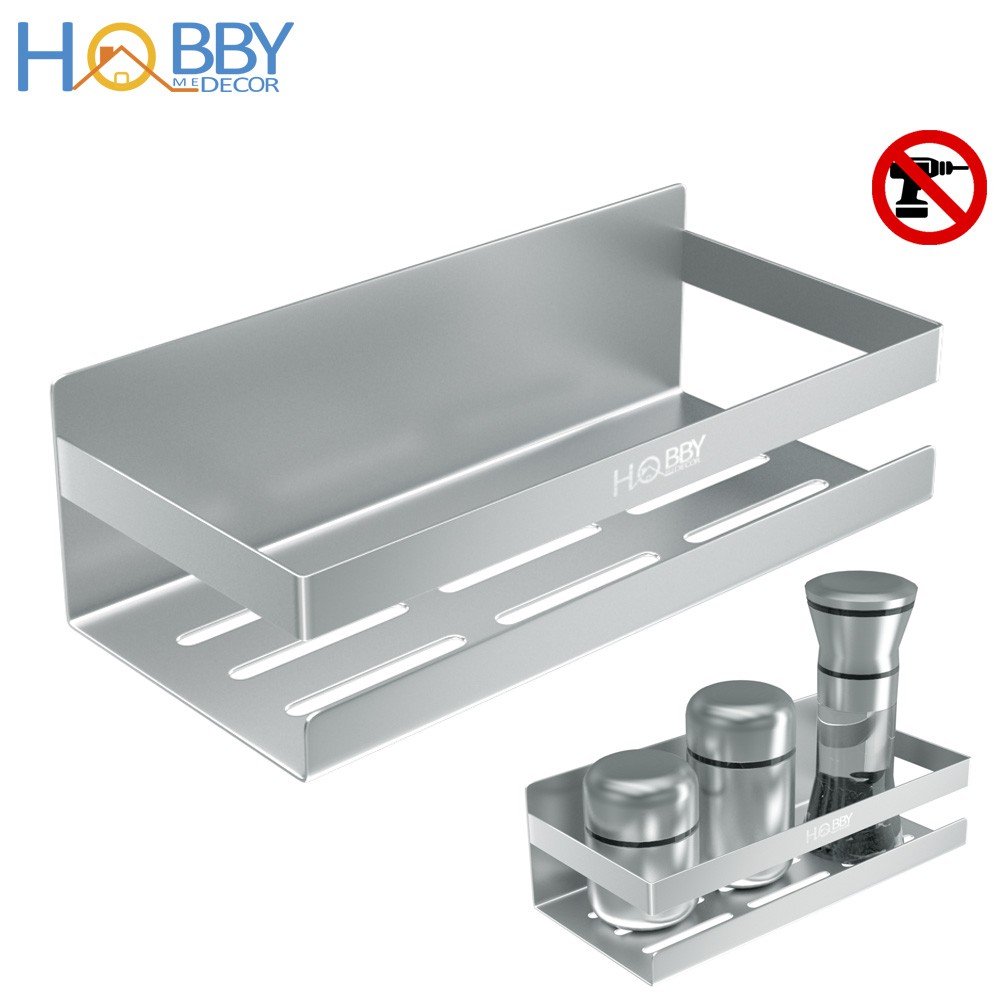 Kệ đựng gia vị Inox SUS304 dán tường gạch men, không rỉ sét  - kèm keo dán Sealant fix - 3 kích thước  - HOBBY KGVD | BigBuy360 - bigbuy360.vn