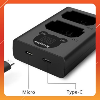 Sạc pin đôi lcd np-fz100 kingma