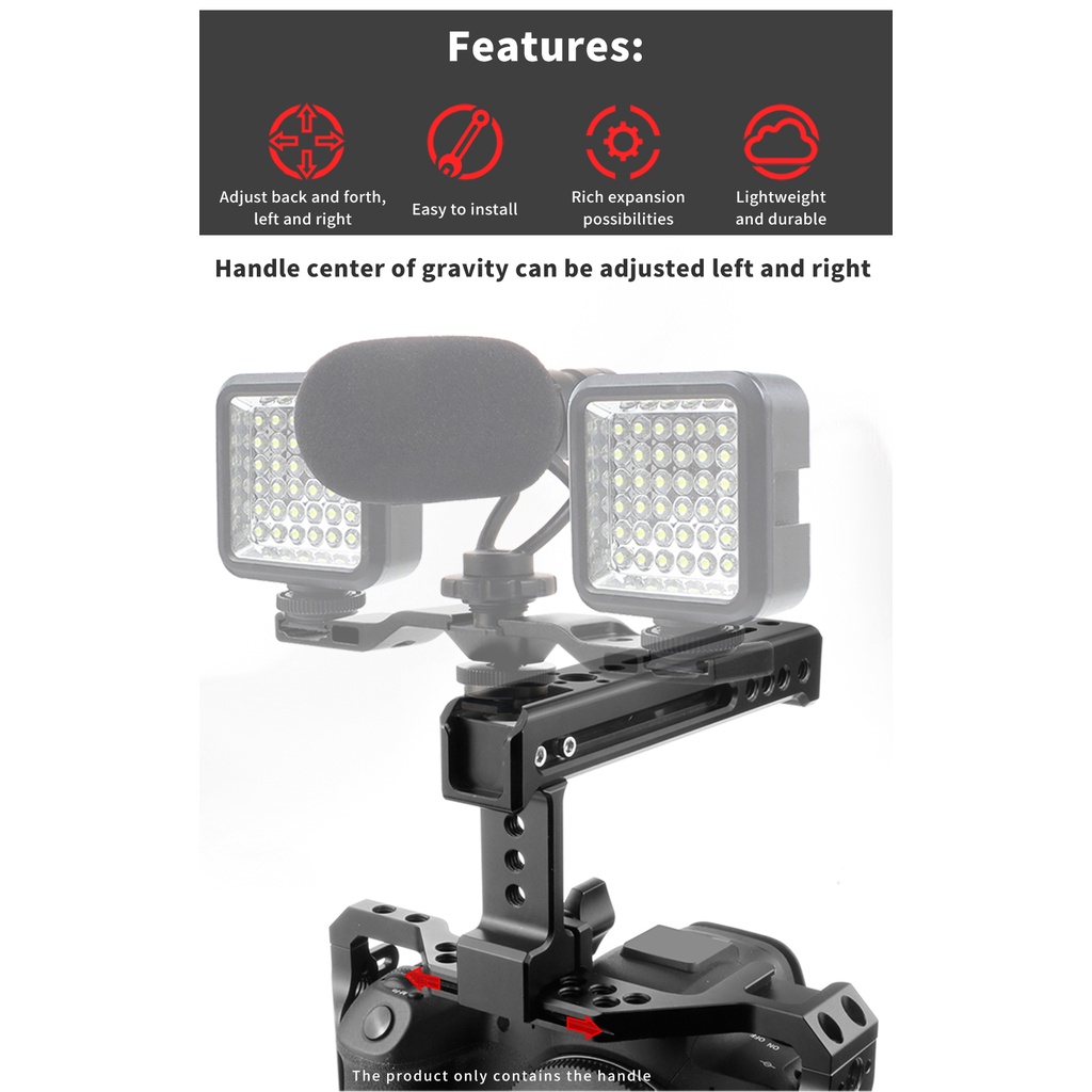 Tay Cầm Gắn Máy Ảnh Arri 1 / 4 "XT-XINTE Có Thể Điều Chỉnh