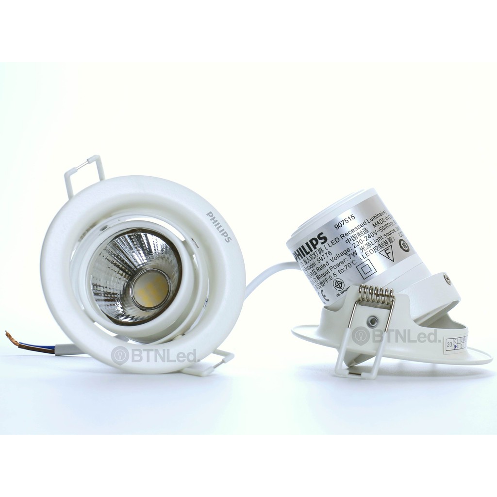 Bộ đèn LED PHILIPS Âm Trần Chiếu Điểm Pomeron (5977x) - [HÀNG CHÍNH HÃNG] - Thay đổi góc chiếu linh hoạt theo 2 trục