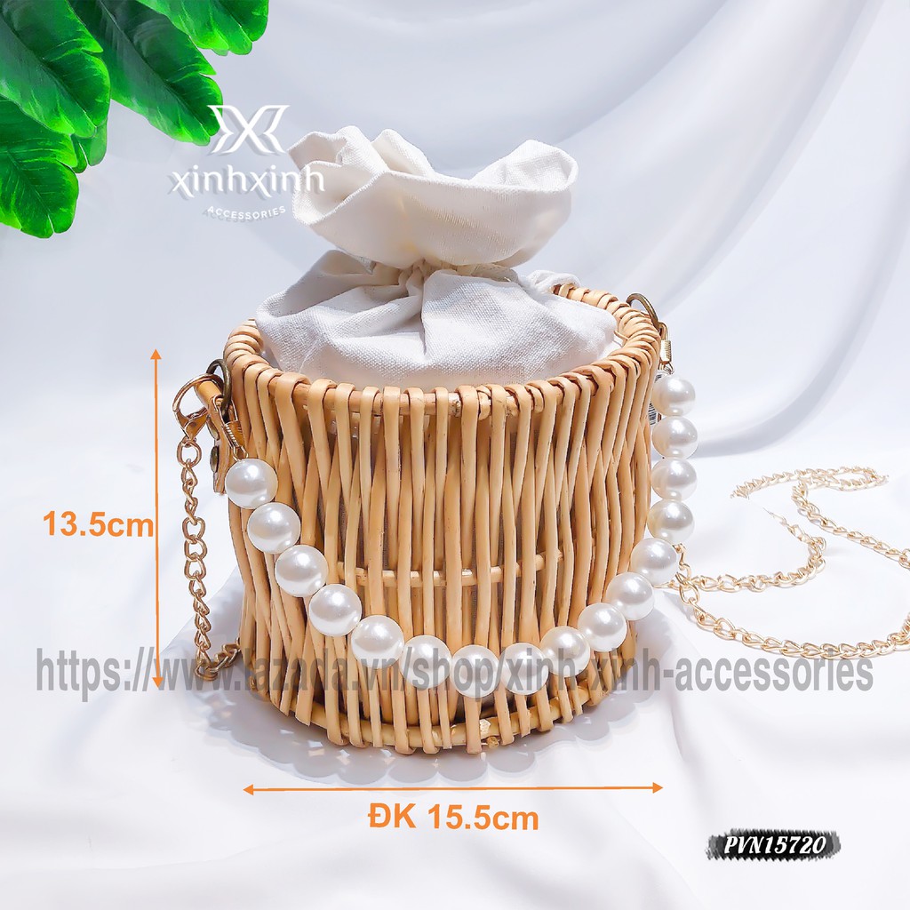 Túi cói đi biển xinh xắn phong cách Vintage sang chảnh - Xinh Xinh Accessories