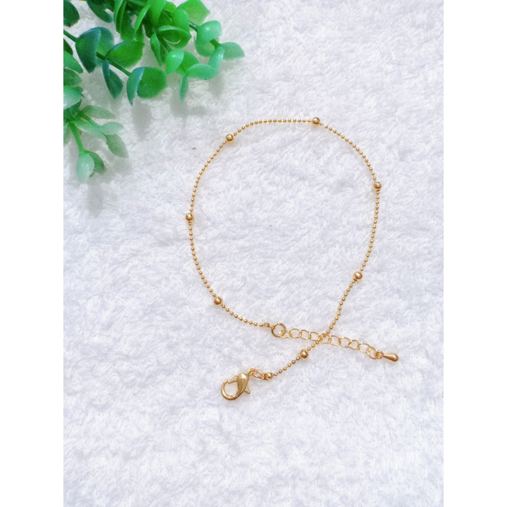 Lắc chân bi đơn giản mạ vàng